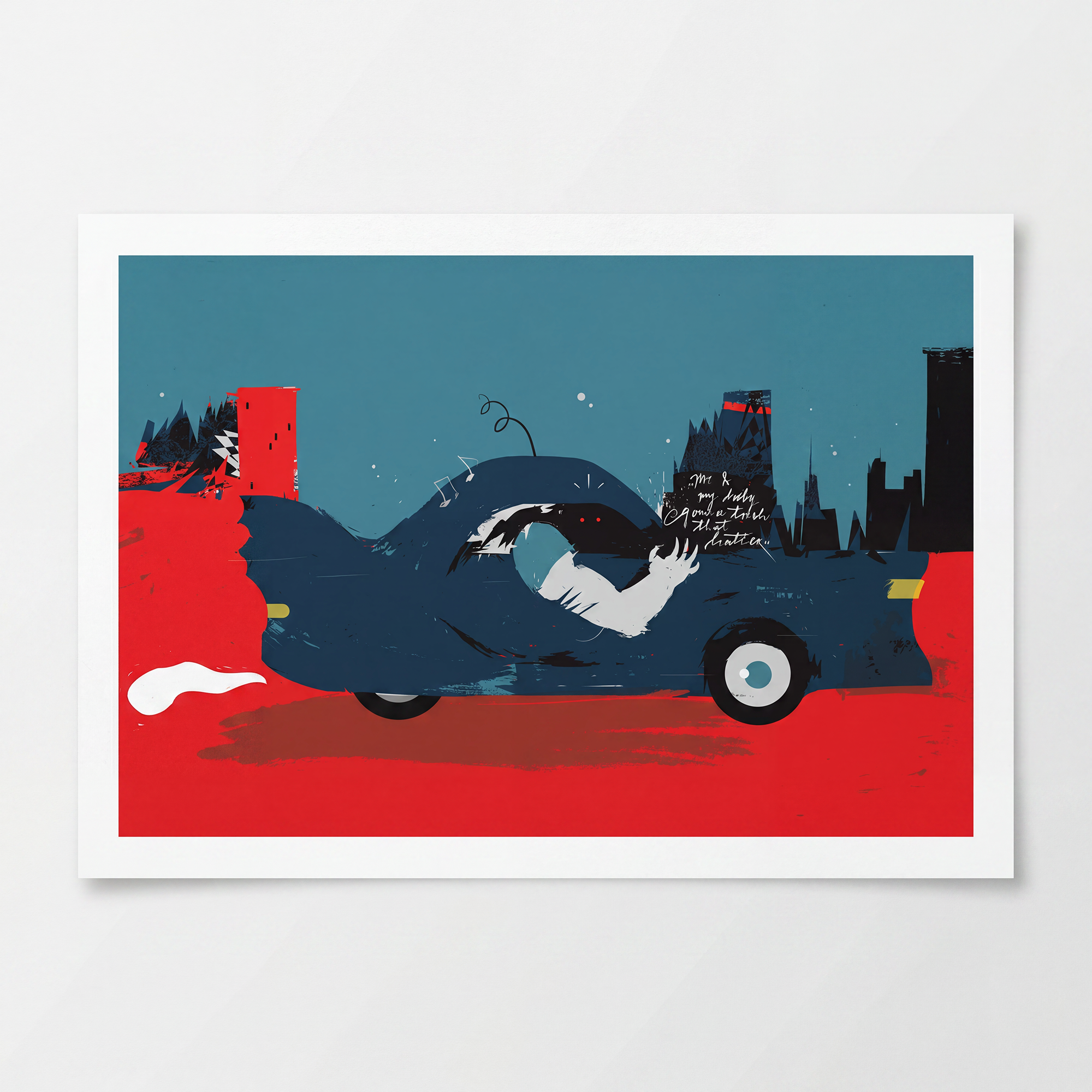 Man on the road poster