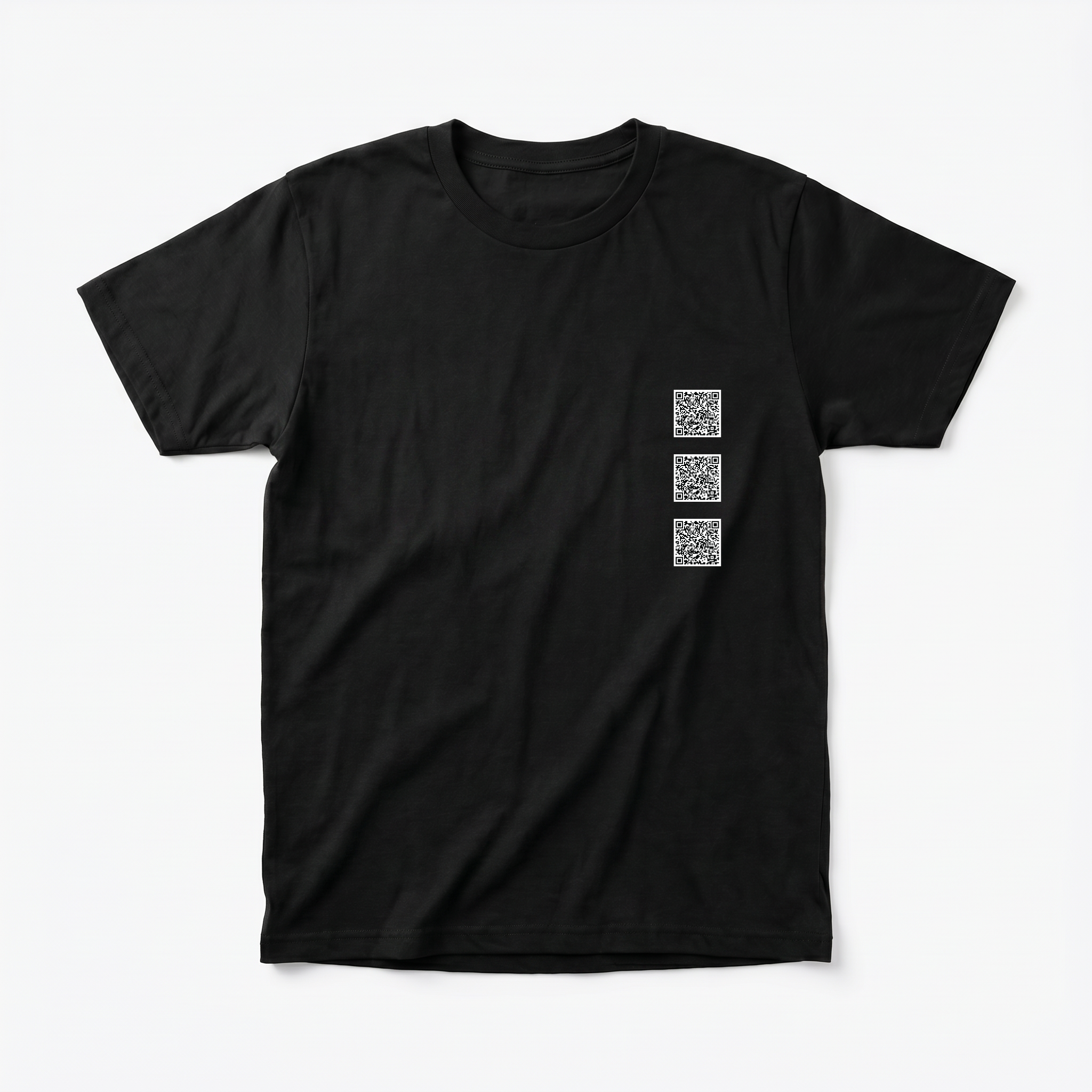 QR Code T-shirt – digital culture tech aesthetic minimalist graphic tee FUSO