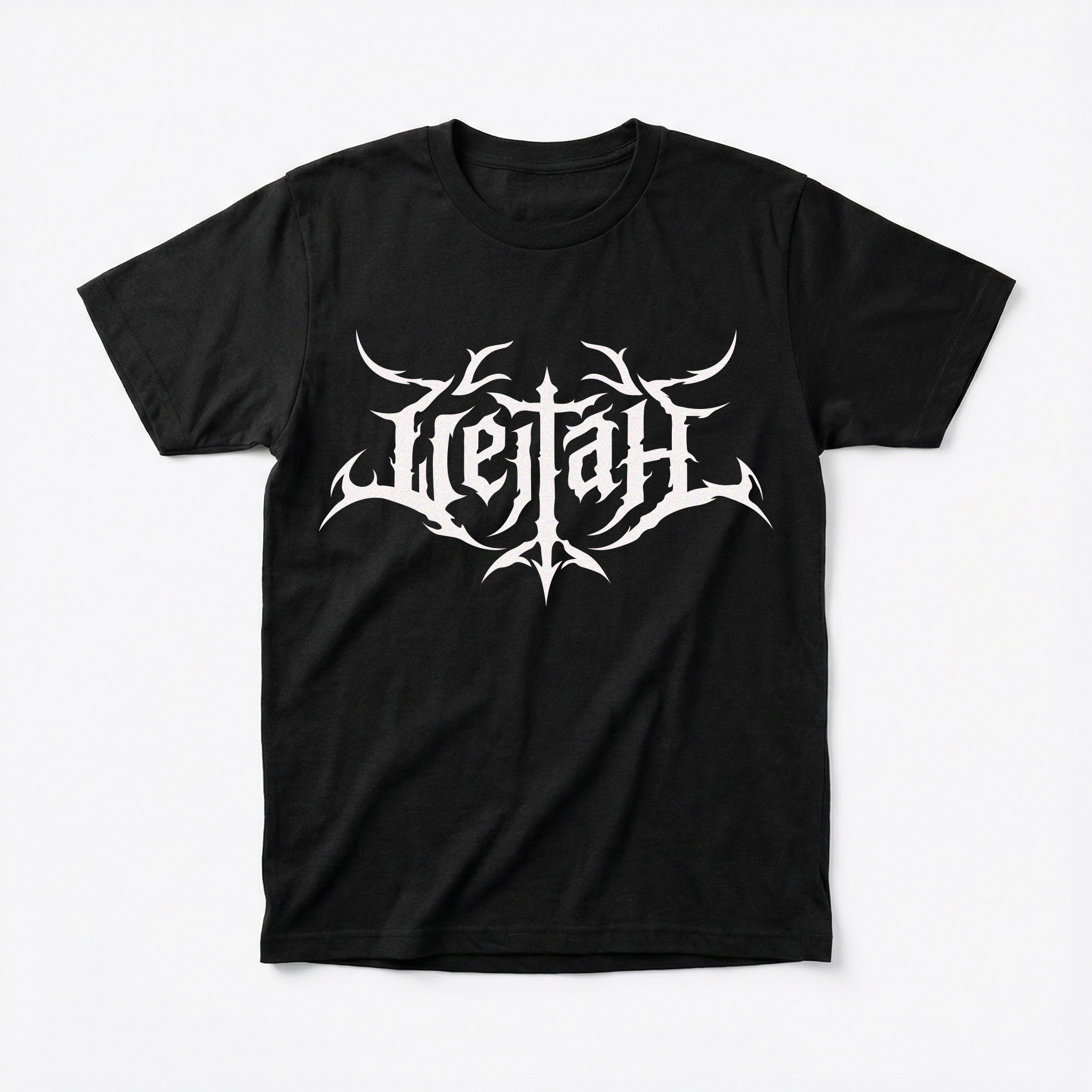 Šejtan T-shirt – black metal typography dark aesthetic occult graphic tee FUSO